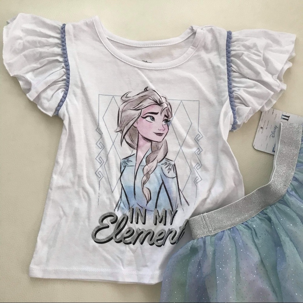 Disney Frozen Elsa Sparkly Skirt Set - Picture 6 of 6